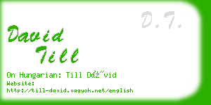 david till business card